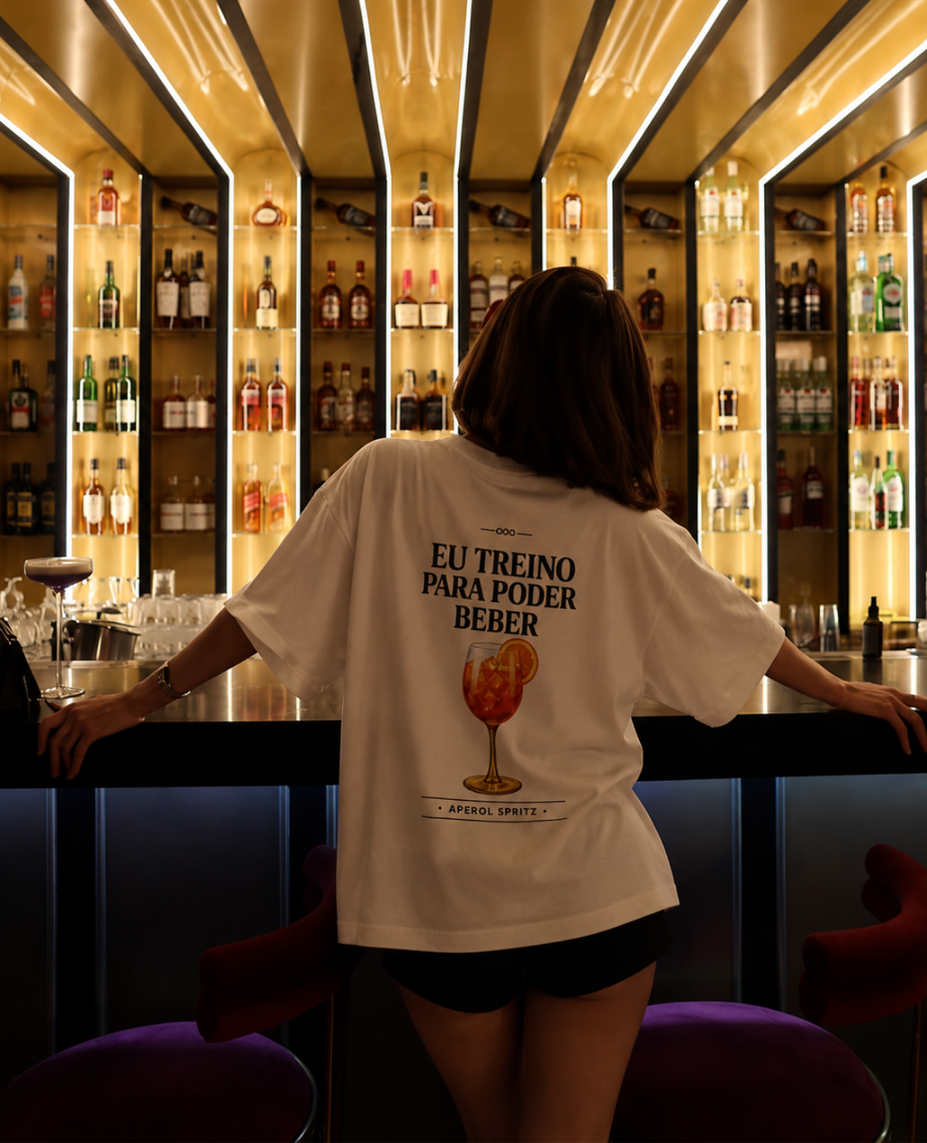 Eu Treino Para Poder Beber (Aperol) - Oversized Premium