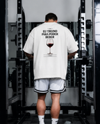 Eu Treino Para Poder Beber (Vinho) - Oversized Premium