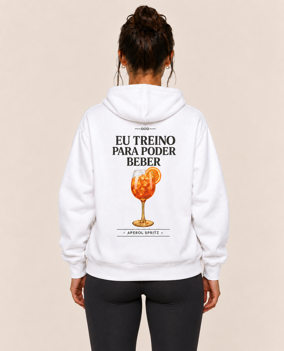Casaco Moletom Premium - Eu Treino Para Poder Beber (Aperol)
