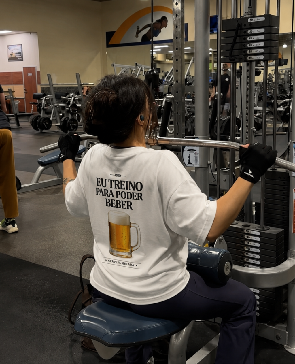 Eu Treino Para Poder Beber (Cerveja) - Oversized Premium
