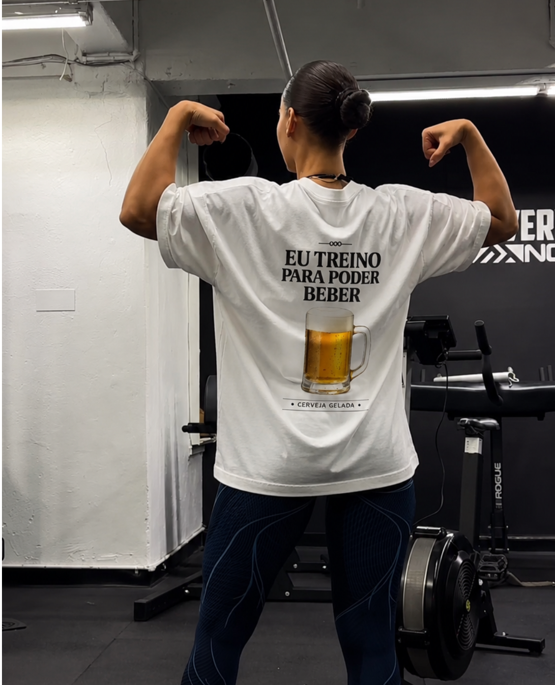 Eu Treino Para Poder Beber (Cerveja) - Oversized Premium
