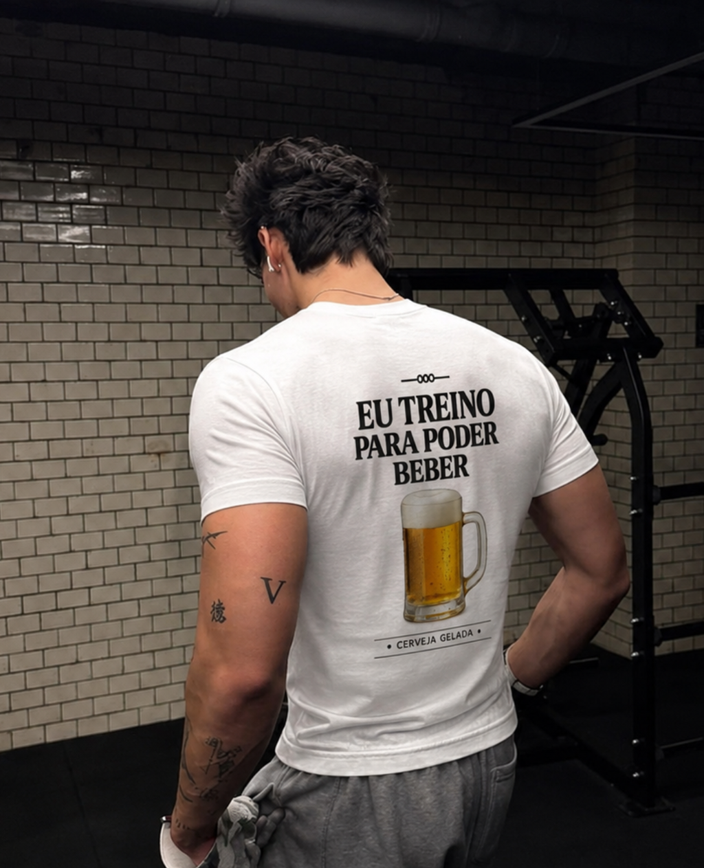 Eu Treino Pra Poder Beber (Cerveja) - Camiseta Regular