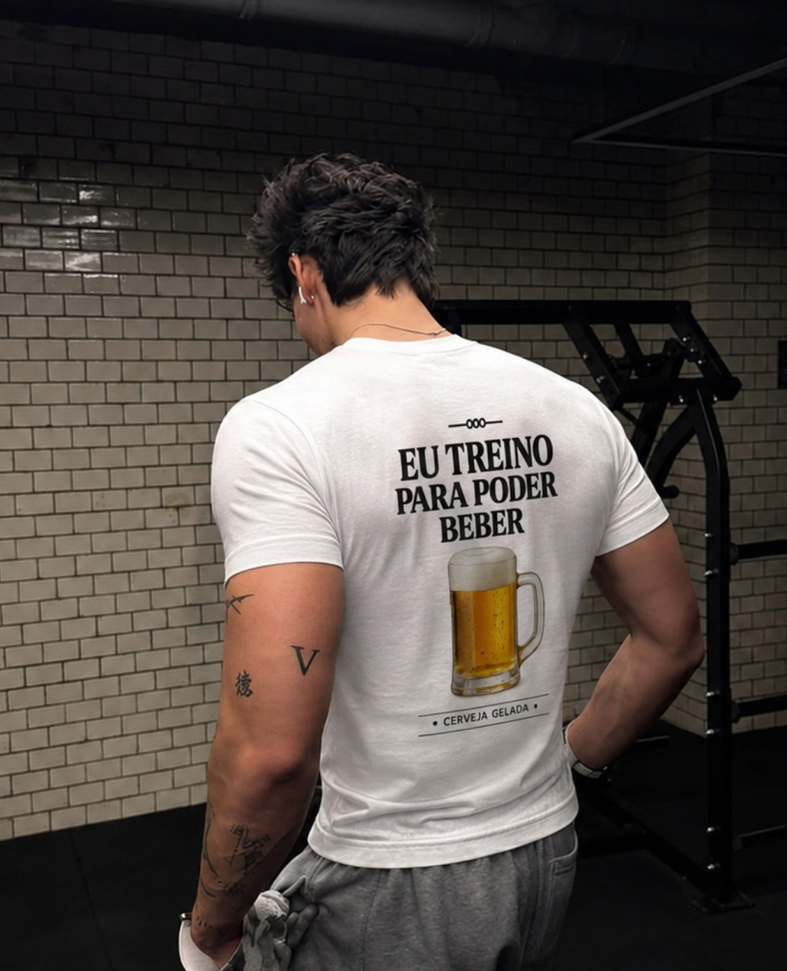 Eu Treino Pra Poder Beber (Cerveja) - Camiseta Regular
