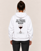 Casaco Moletom Premium - Eu Treino Para Poder Beber (Vinho)