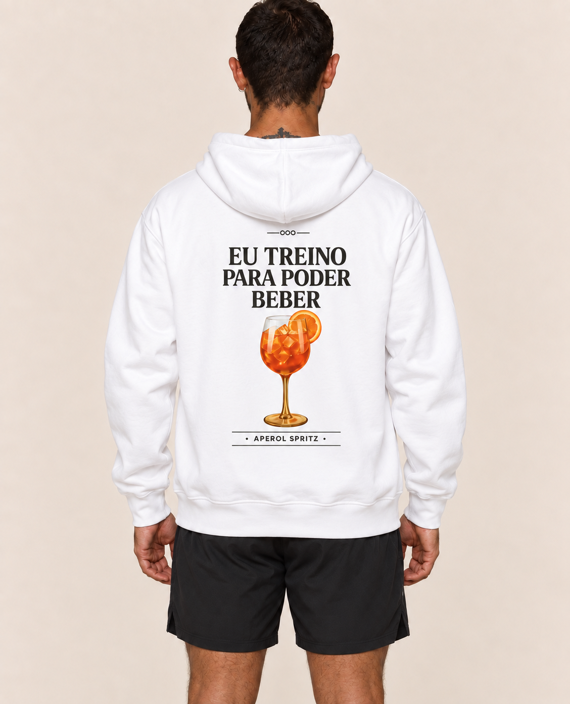 Casaco Moletom Premium - Eu Treino Para Poder Beber (Aperol)