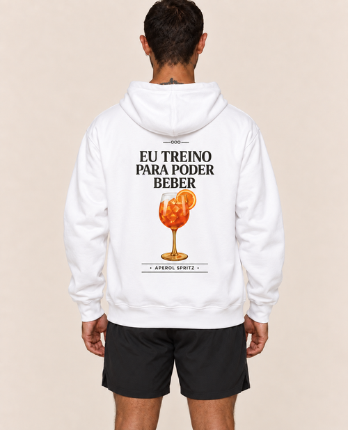 Casaco Moletom Premium - Eu Treino Para Poder Beber (Aperol)