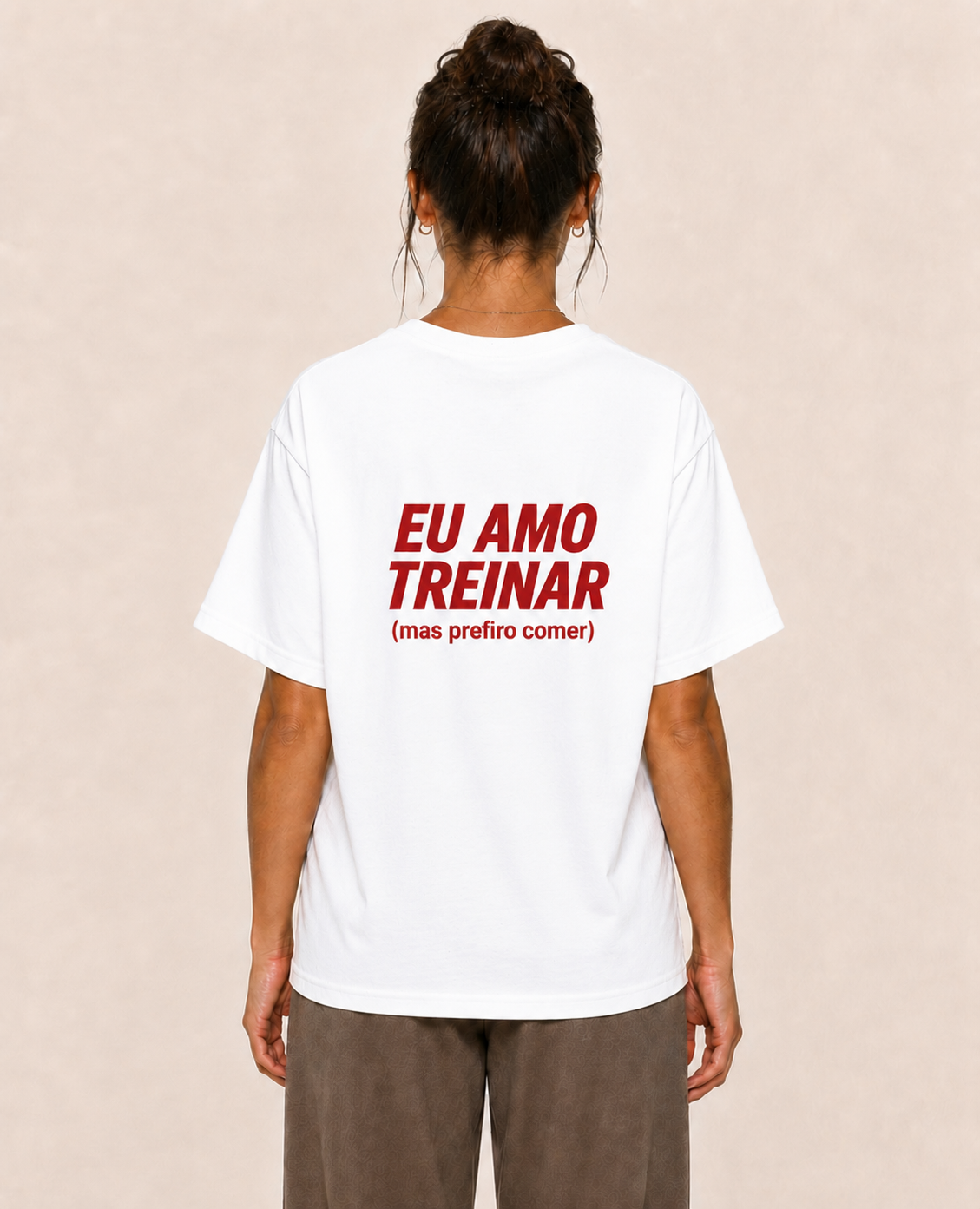 Eu Amo Treinar (mas prefiro comer) - Camiseta Regular