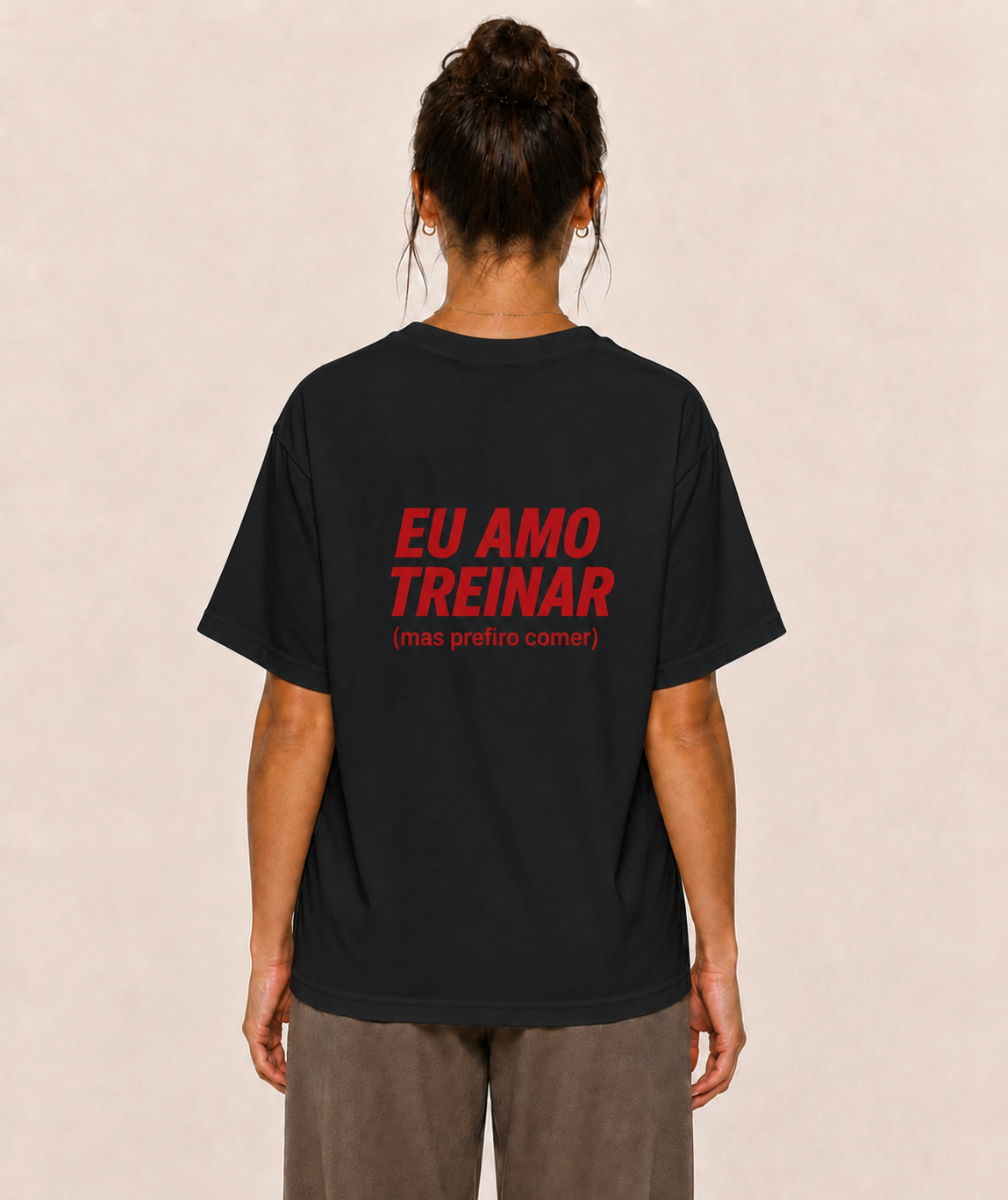 Eu Amo Treinar (mas prefiro comer) - Camiseta Regular