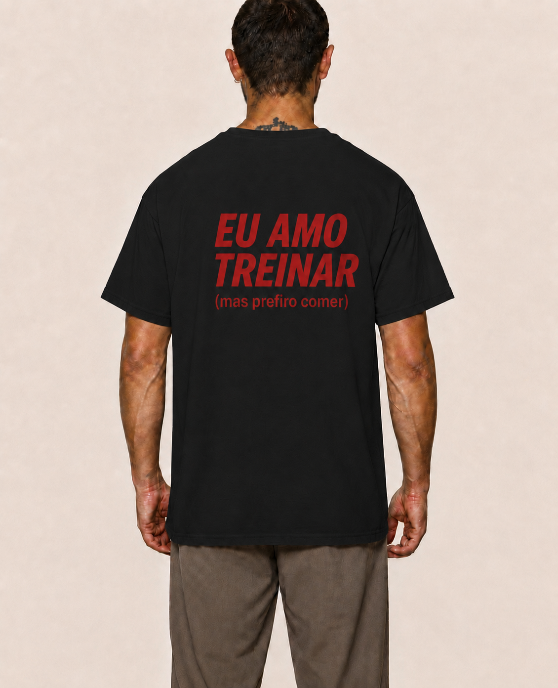Eu Amo Treinar (mas prefiro comer) - Camiseta Regular