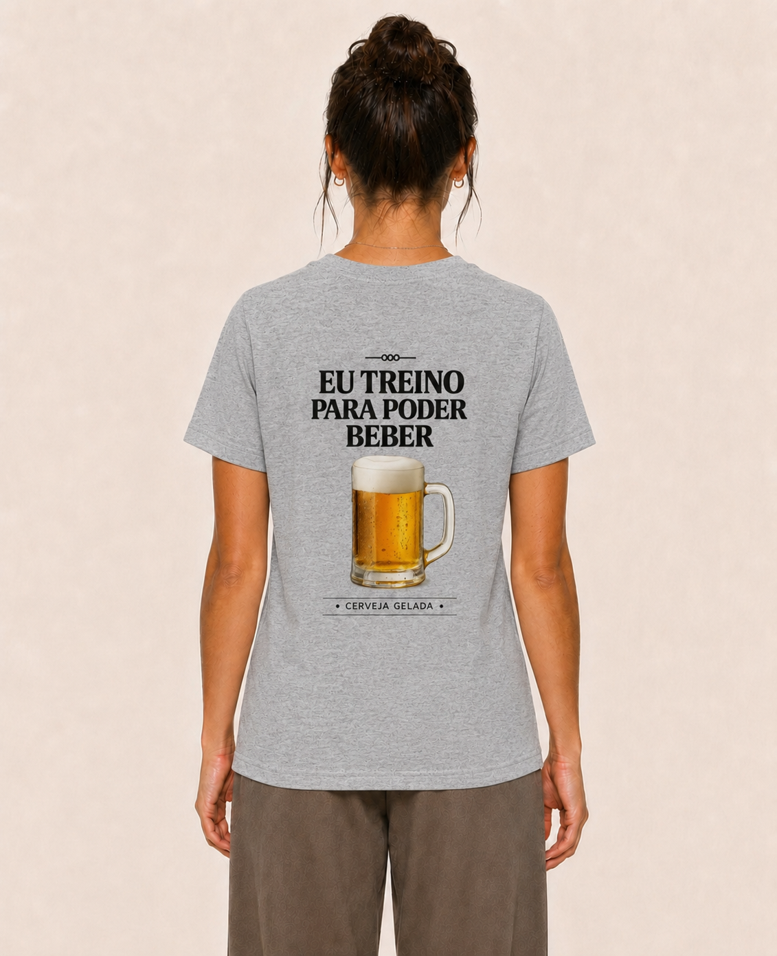 Eu Treino Pra Poder Beber (Cerveja) - Camiseta Regular
