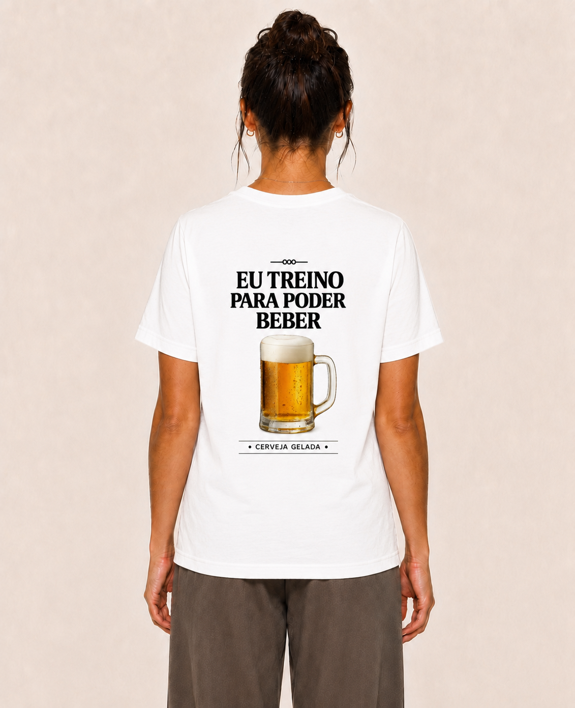 Eu Treino Pra Poder Beber (Cerveja) - Camiseta Regular
