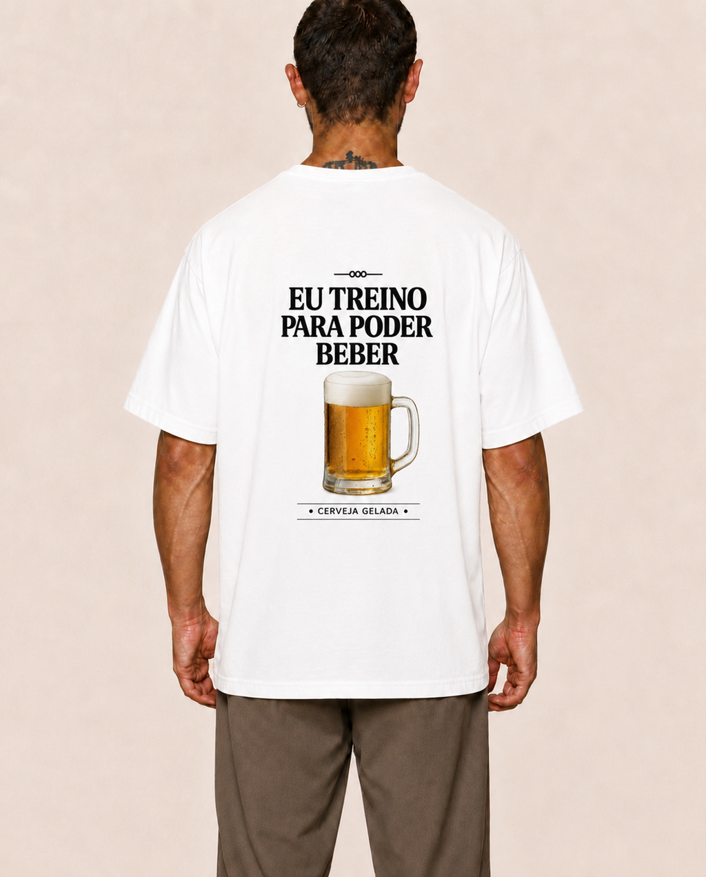 Eu Treino Pra Poder Beber (Cerveja) - Camiseta Regular