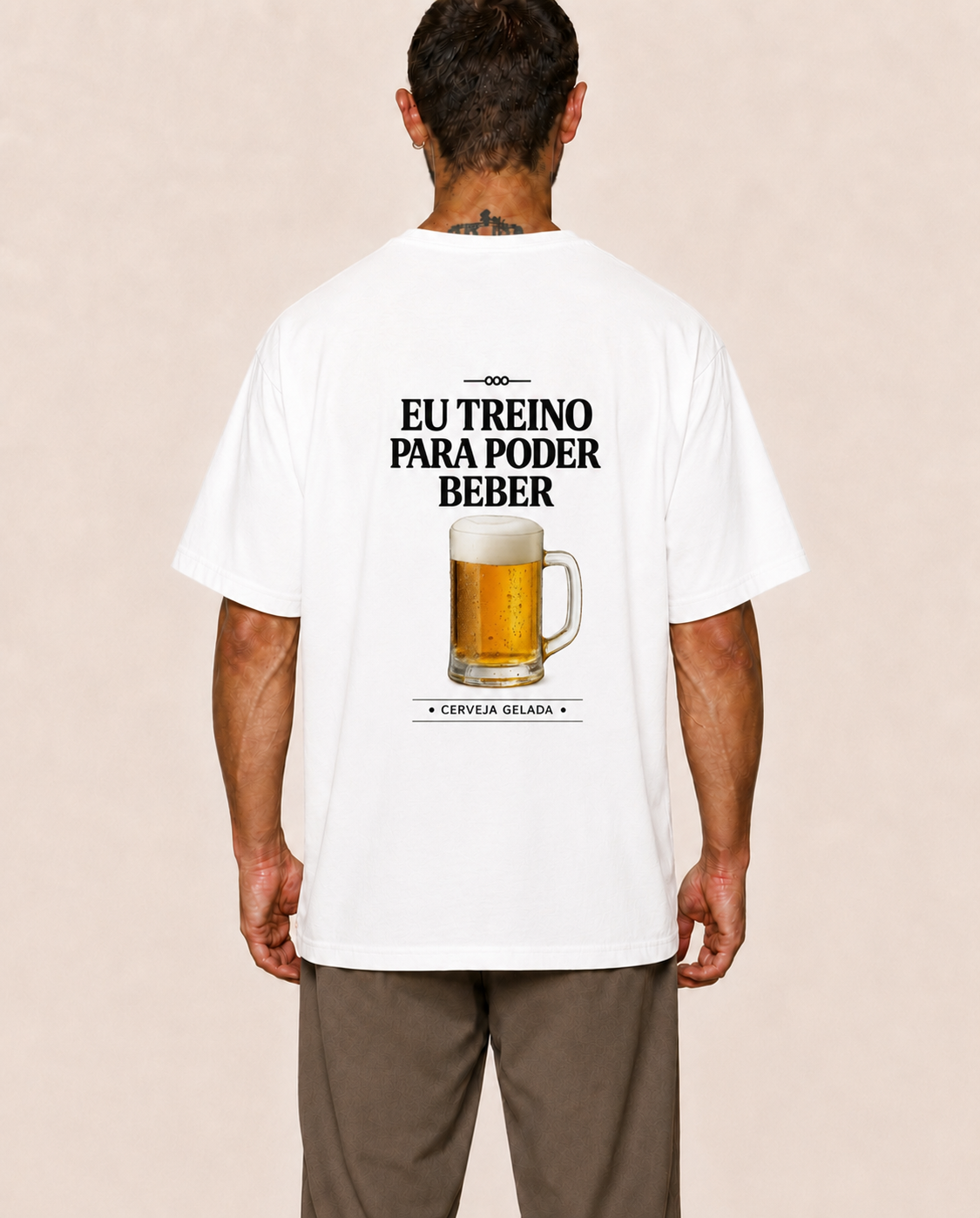 Eu Treino Pra Poder Beber (Cerveja) - Camiseta Regular