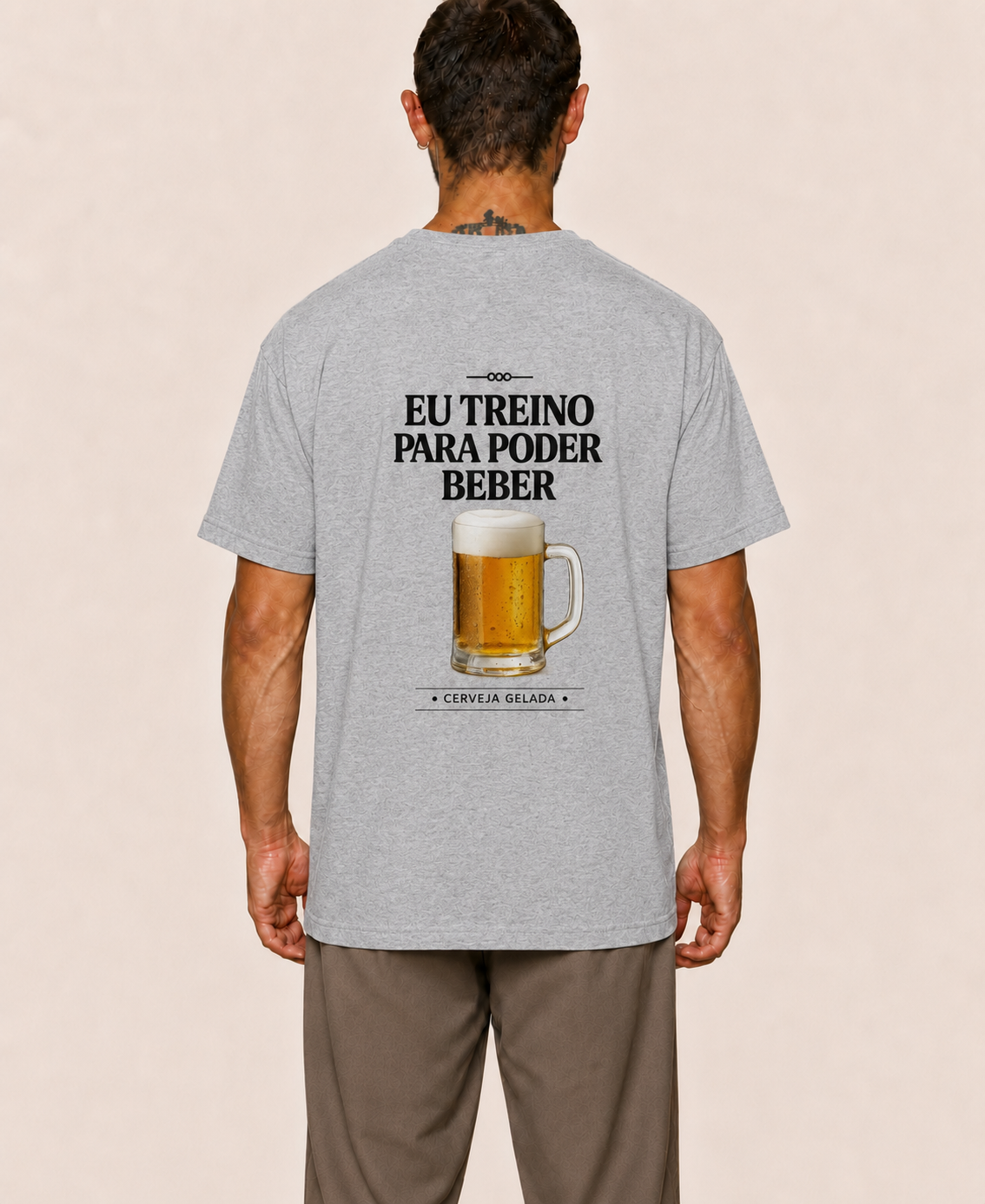 Eu Treino Pra Poder Beber (Cerveja) - Camiseta Regular
