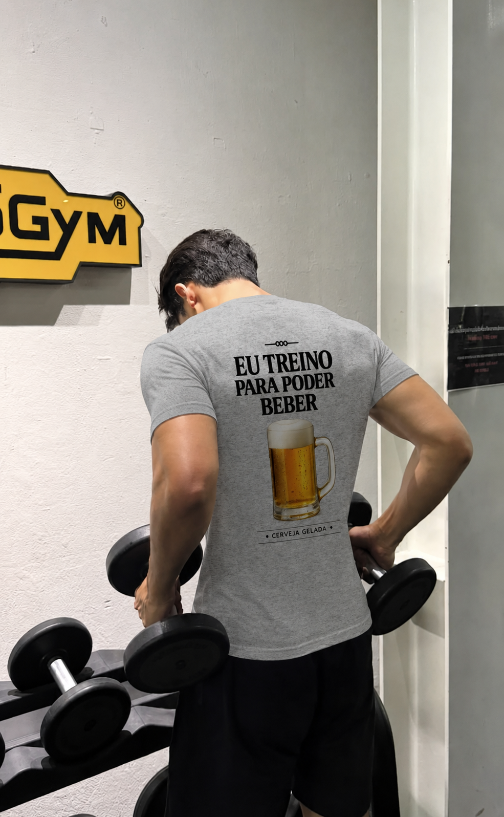 Eu Treino Pra Poder Beber (cerveja) - Camiseta Regular