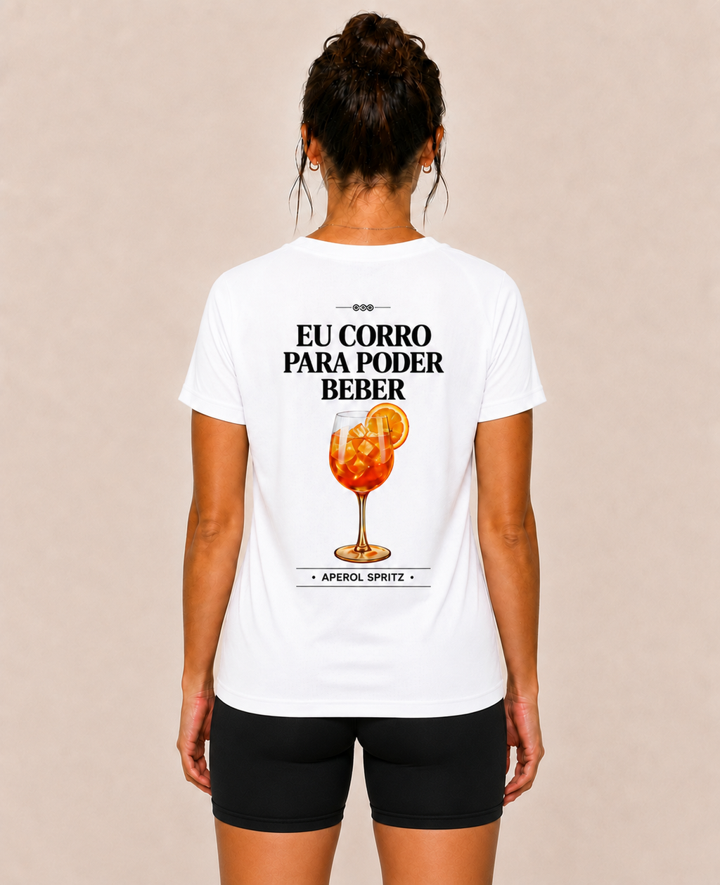 Eu Corro Para Poder Beber (Aperol) - Camiseta Sport Dry UV
