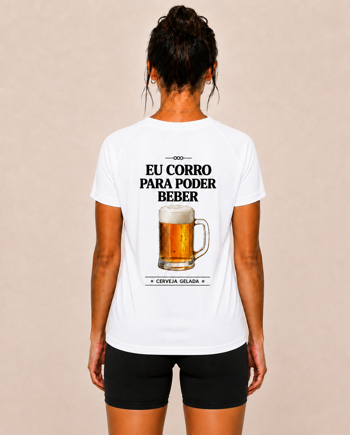 Eu Corro Para Poder Beber (Cerveja) - Camiseta Sport Dry UV
