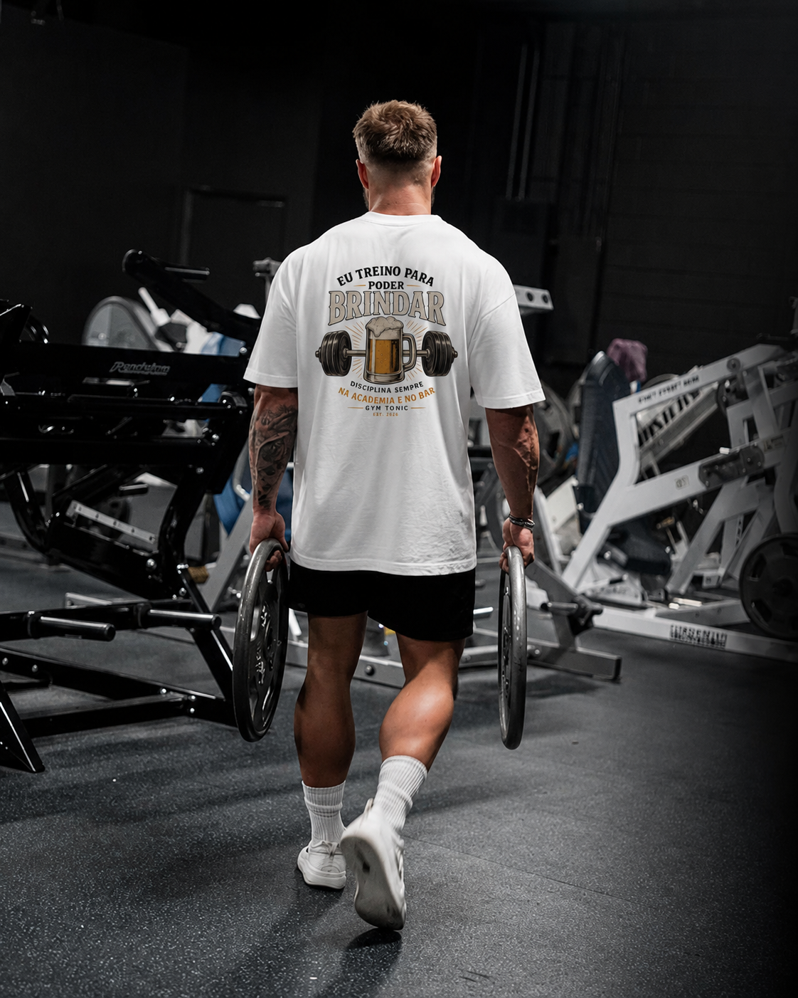 "Eu Treino Para Poder Brindar" - Oversized Premium