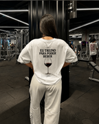 Eu Treino Para Poder Beber (Vinho) - Oversized Premium