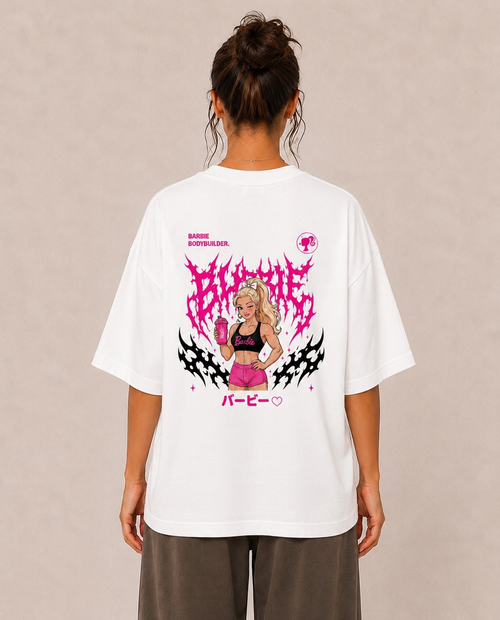 Barbie Bodybuilder - Oversized - Streetwear - Streetwear Japonês