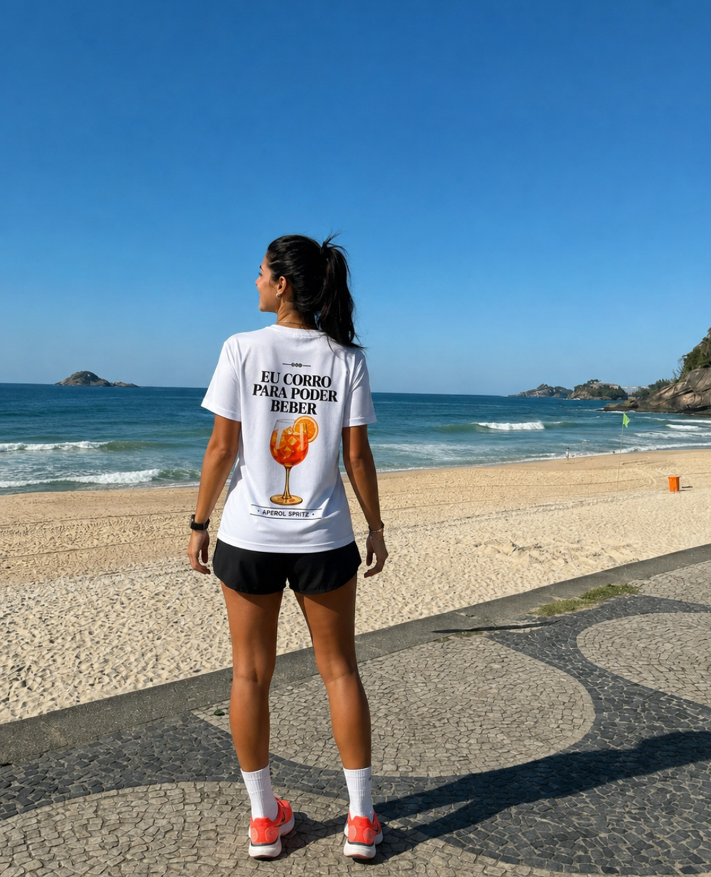 Eu Corro Para Poder Beber (Aperol) - Camiseta Sport Dry UV