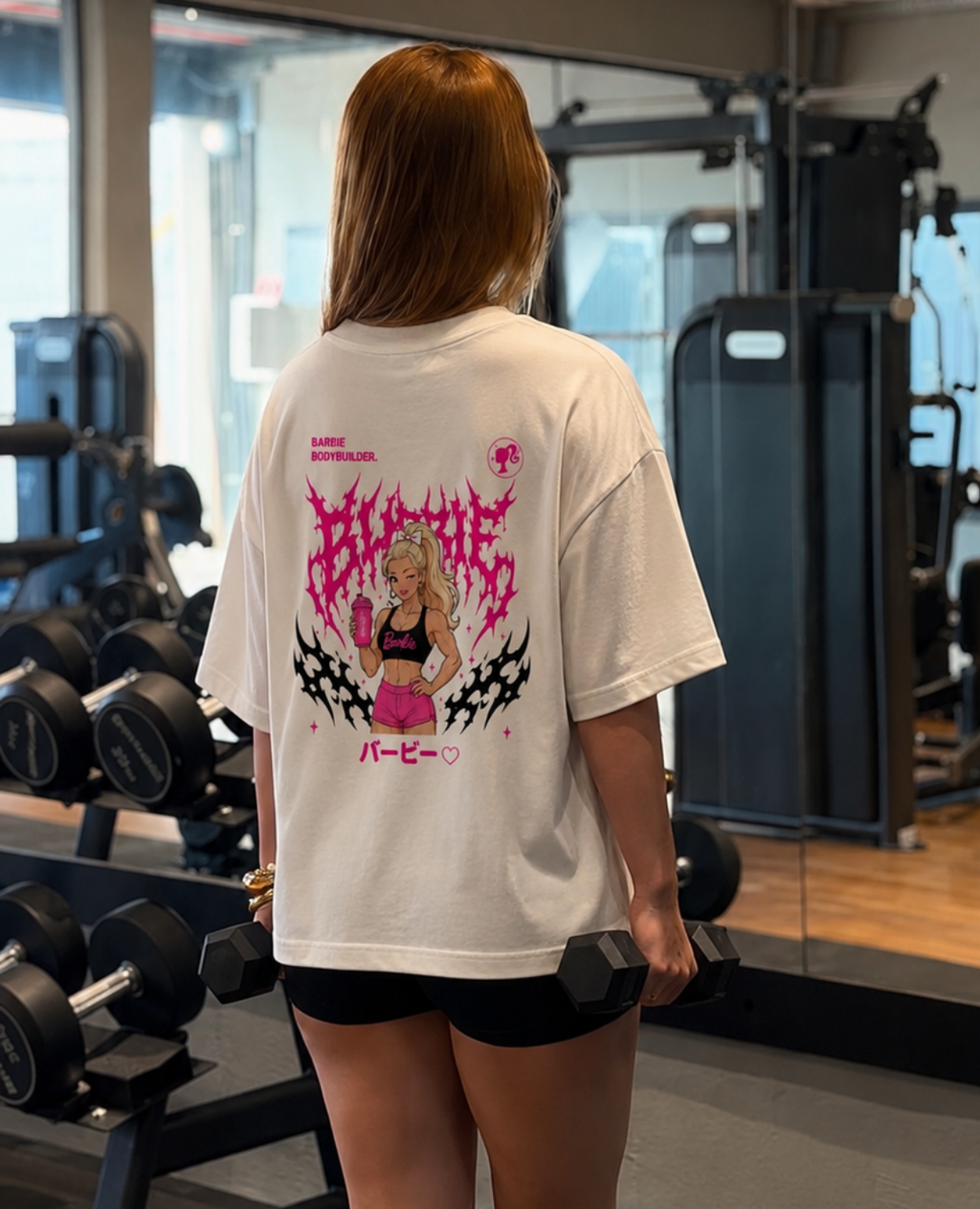 Barbie Bodybuilder - Streetwear Japonês - Oversized Premium