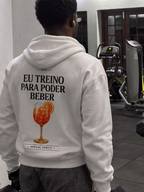 Casaco Moletom Premium - Eu Treino Para Poder Beber (Aperol)